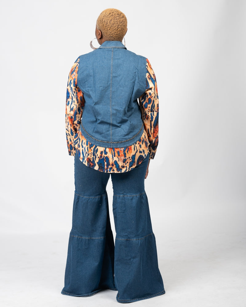 VENESSA DENIM PANTS SET