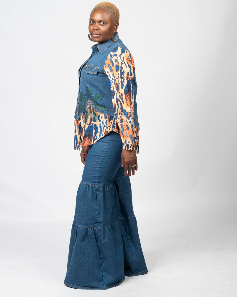 VENESSA DENIM PANTS SET
