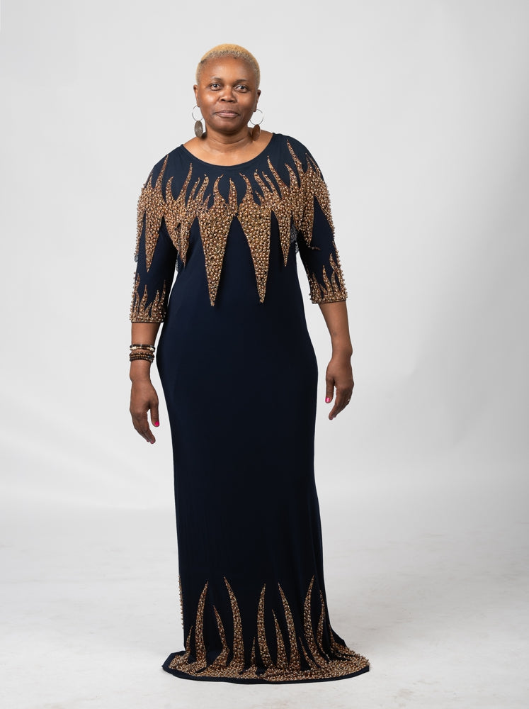 CHERYL RHINESTONES MAXI DRESS