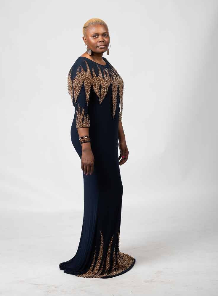 CHERYL RHINESTONES MAXI DRESS