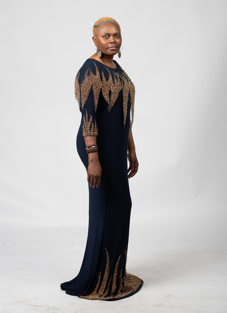 CHERYL RHINESTONES MAXI DRESS