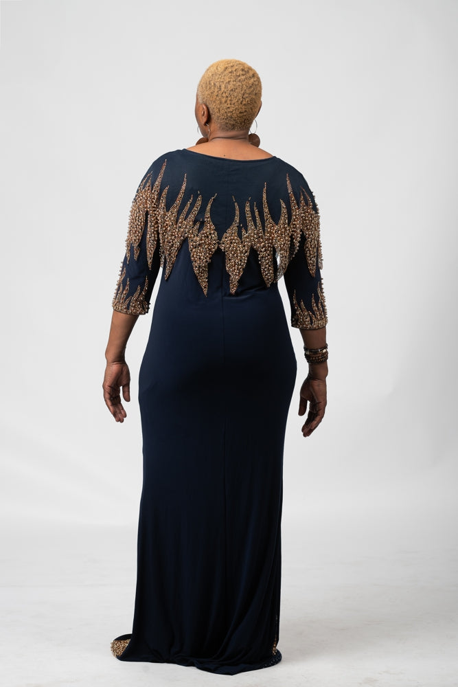 CHERYL RHINESTONES MAXI DRESS