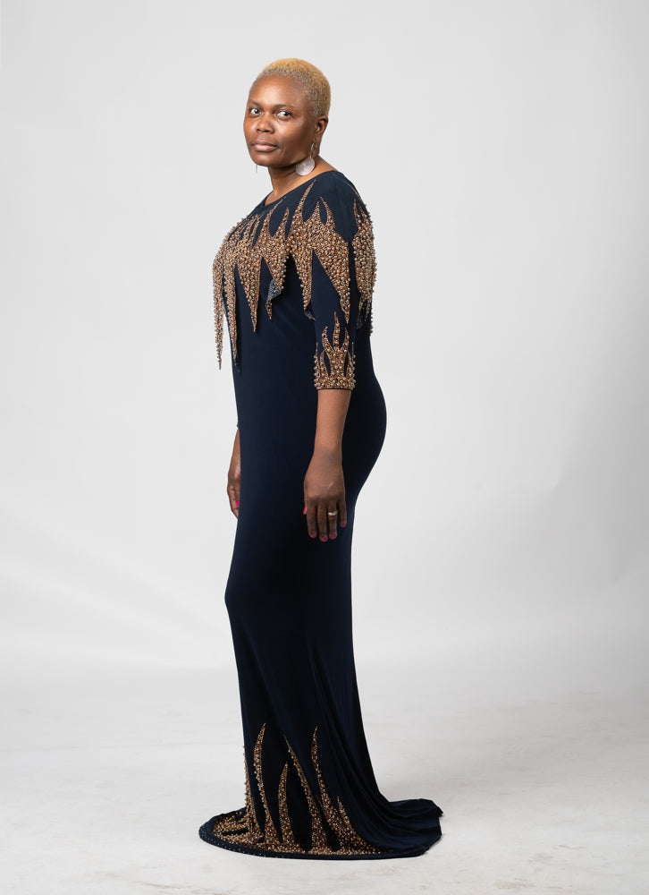 CHERYL RHINESTONES MAXI DRESS