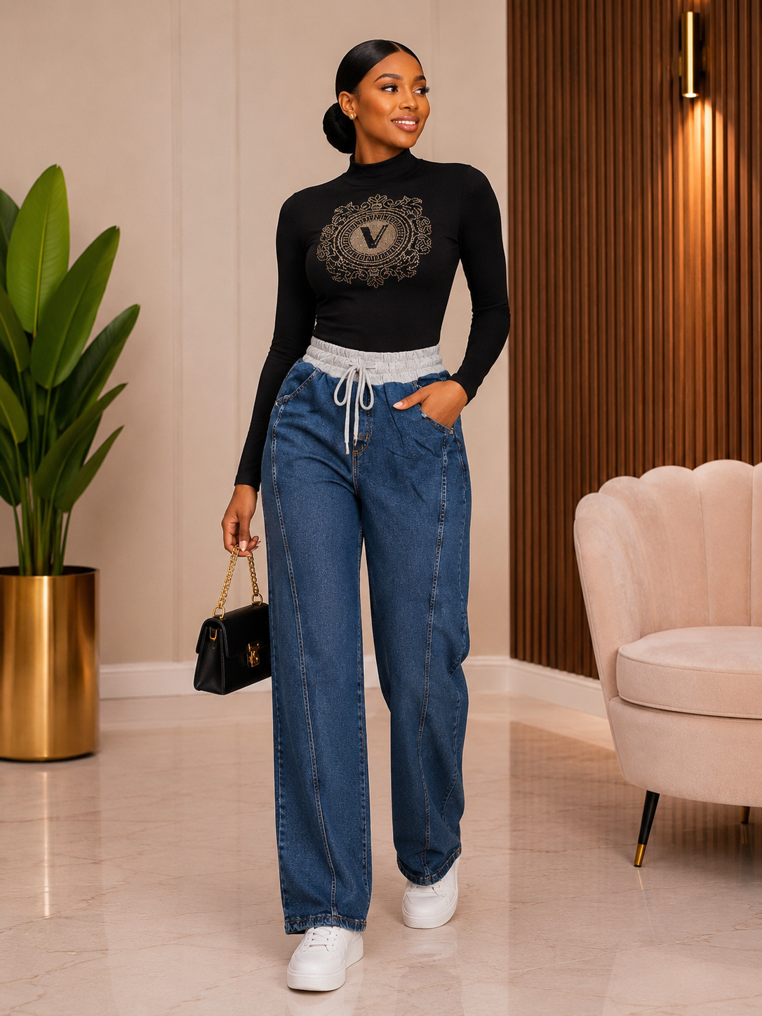 EFFORTLESS CHIC 2-PIECE DENIM SET