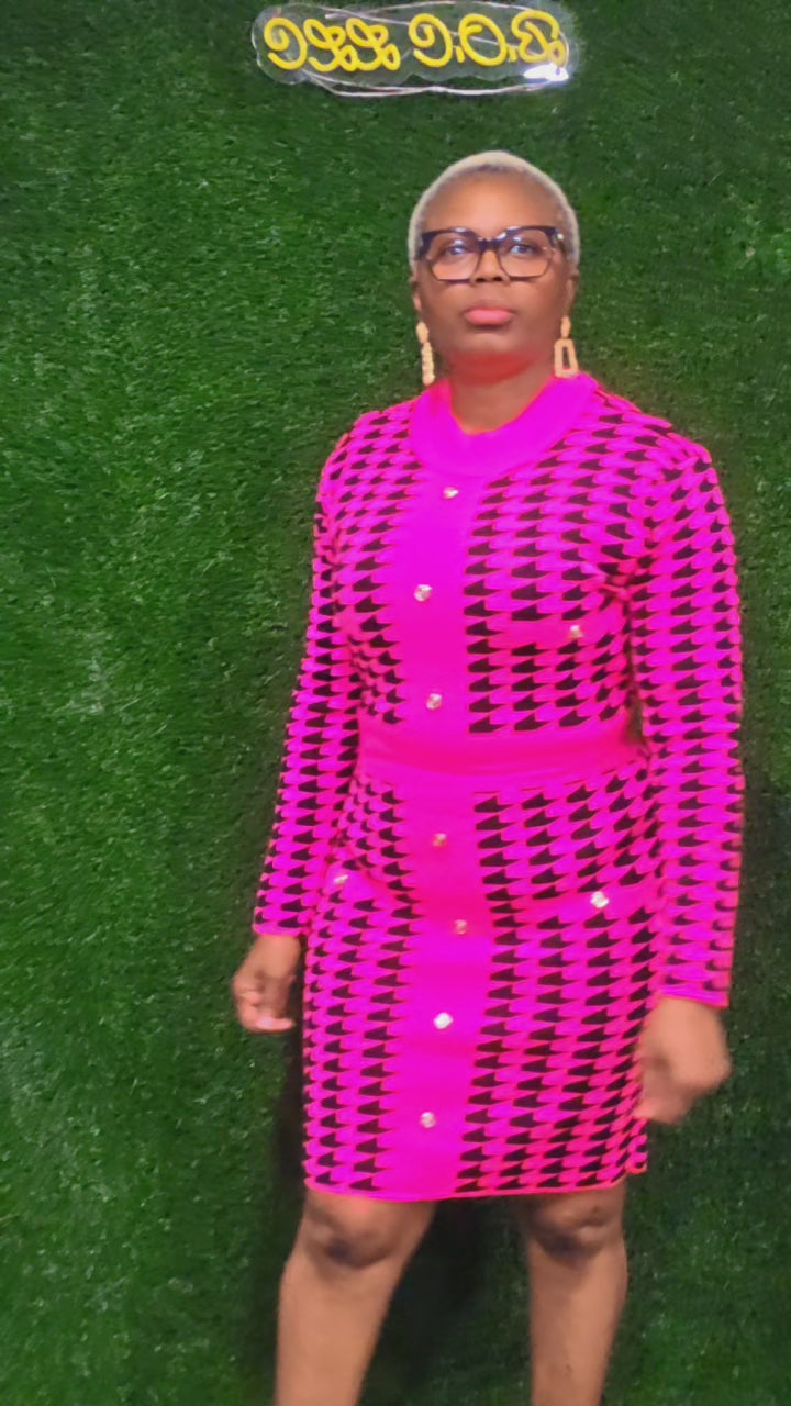 PINKY KNITTED DRESS