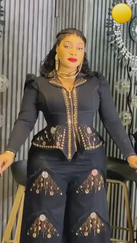 BLACK AND BEAUTIFUL DENIM PANTS SUIT