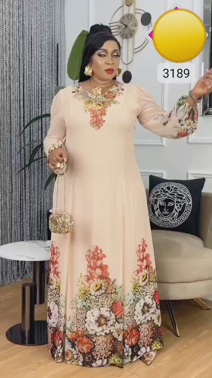 JILL FLORAL MAXIM DRESS